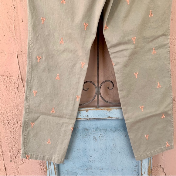 Old Navy Green Lobster Print Trousers 8 Regular - Picture 10 of 13